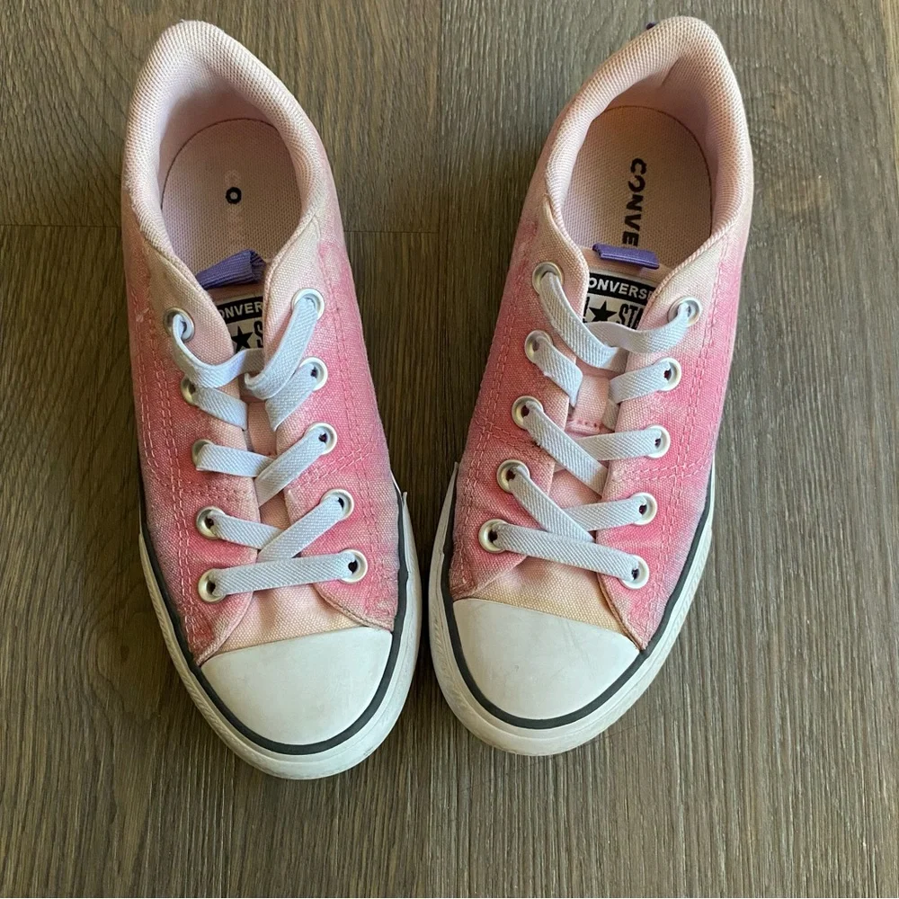 Converse Pink and White Canvas Sneakers